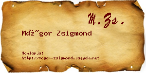 Mógor Zsigmond névjegykártya