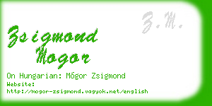 zsigmond mogor business card