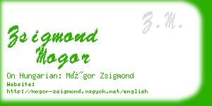 zsigmond mogor business card